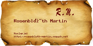 Rosenblüth Martin névjegykártya